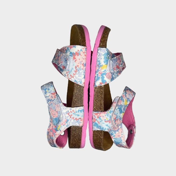 Joules Floral Tippy Toes Velcro Strap Sandals - Picture 5 of 6